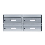 4-Fach Briefkastenanlage Twin silber von Cenator 