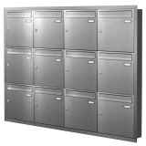 Unterputz Briefkastenanlage 12 Fcher Edelstahl Cenator KN-UP-120-110-E 