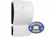 Briefkasten wei mit Zeitungsfach Cenator CM 549 