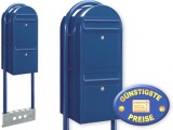 Briefkastenanlage 2 Fcher blau freistehend Cenator BF 525 