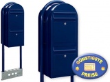 Briefkastenanlage 2 Fcher blau freistehend Cenator BF 528 