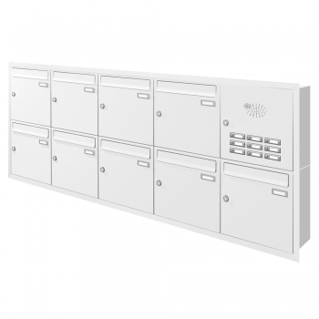 Unterputz Briefkastenanlage 9 Fcher mit Funktionskasten Cenator KN-UP-91-110 