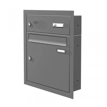 Unterputz Briefkasten mit Funktionskasten Cenator KN-UP-11-110 graualuminium RAL 9007