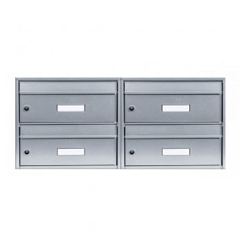 4-Fach Briefkastenanlage Twin silber von Cenator 