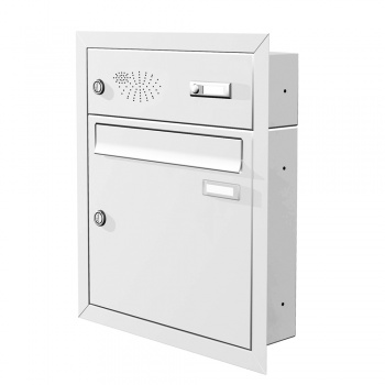 Unterputz Briefkasten mit Funktionskasten Cenator KN-UP-11-110 weiss RAL 9016