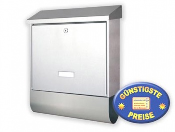 Briefkasten mit Zeitungsfach Edelstahl Cenator BW 116 