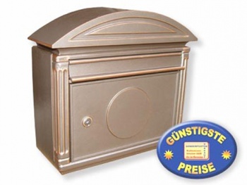 Aluguss-Briefkasten bronze Cenator BW 139