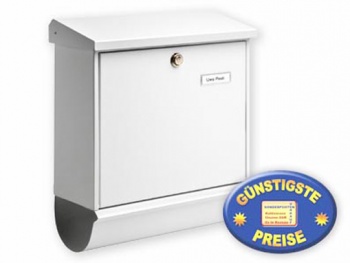 Briefkasten mit Zeitungsfach wei Cenator BW 158 