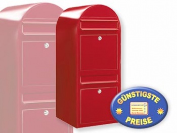 Briefkastenanlage 2 Fcher rot Cenator BF 436