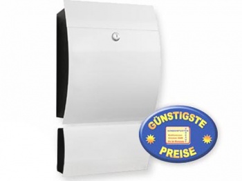 Briefkasten wei mit Zeitungsfach Cenator CM 549