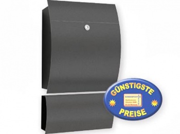 Briefkasten anthrazit mit Zeitungsfach Cenator CM 551