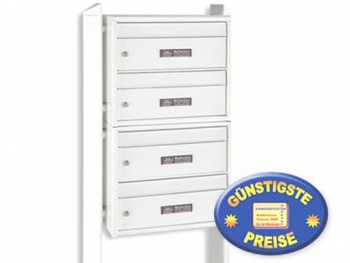 Briefkastenanlage 4 Fcher freistehend wei Cenator BW 280