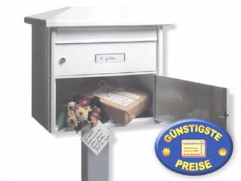 Standbriefkasten mit Paketfach wei Cenator BW 218