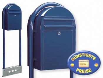 Briefkasten freistehend blau Cenator BF 455