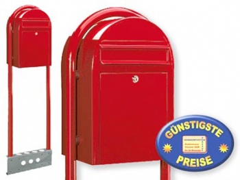 Briefkasten freistehend rot Cenator BF 456 