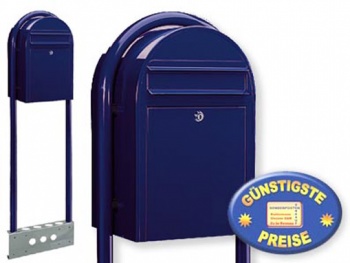 Briefkasten freistehend schwarzblau Cenator BF 458 