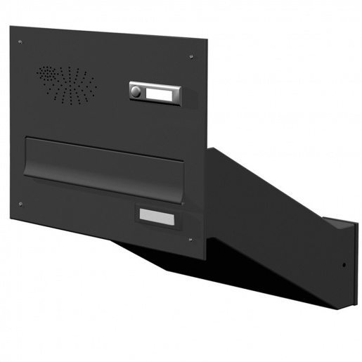 Mauerdurchwurf Briefkasten mit Funktionskasten Cenator KN-MD-11-OR anthrazitgrau RAL 7016