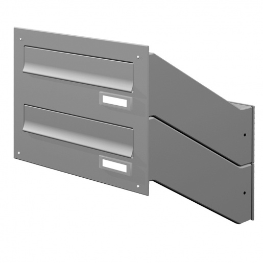 Mauerdurchwurf Briefkastenanlage 2 Fcher Cenator KN-MD-20-OR graualuminium RAL 9007