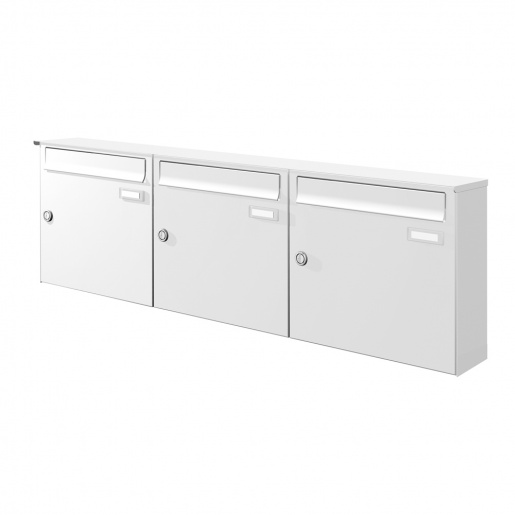 Briefkastenanlage 3 Fcher Cenator KN-AP-30-244 weiss RAL 9016