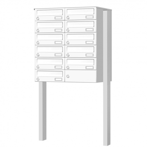 Briefkastenanlage freistehend 11 Fcher Cenator KN-FS-110-244-H 