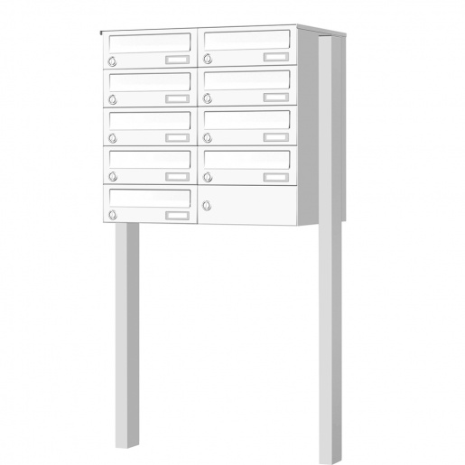 Briefkastenanlage freistehend 9 Fcher Cenator KN-FS-90-244-H 