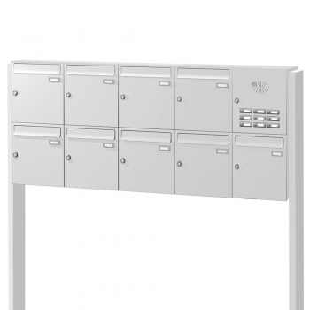Briefkastenanlage freistehend 9 Fcher mit Funktionskasten Cenator KN-FS-91-244 