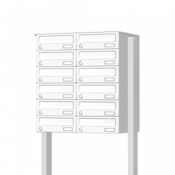 Briefkastenanlage freistehend 12 Fcher Cenator KN-FS-120-244-H 