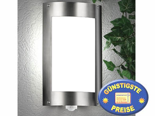 Auenleuchte fr Wand Edelstahl mit Bewegungsmelder Cenator CM 31 