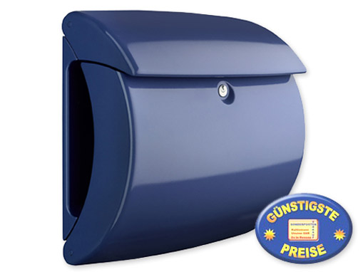 Briefkasten Kunststoff dunkelblau glänzend Cenator BW 574 