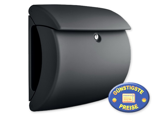 Briefkasten Kunststoff schwarz matt Cenator BW 580 