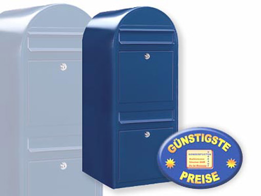 Briefkastenanlage 2 Fcher blau Cenator BF 435 