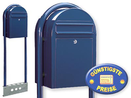 Briefkasten freistehend blau Cenator BF 455 