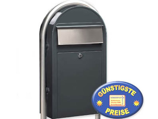 Standbriefkasten grau Cenator BF 488 